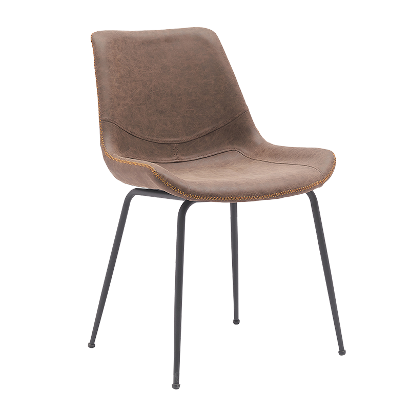 Krzesła do jadalni z brązowymi metalowymi nogami i środkowym oparciem (Y-C12)