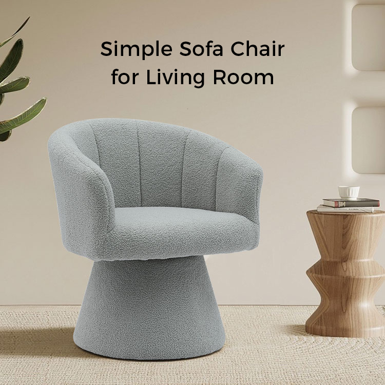 Szary styl rekreacyjny w pomieszczeniu Wygodna, zagęszczona poduszka do siedzenia Obrotowy hotelowy akcent Szezlong Fotel do salonu (GY-646)