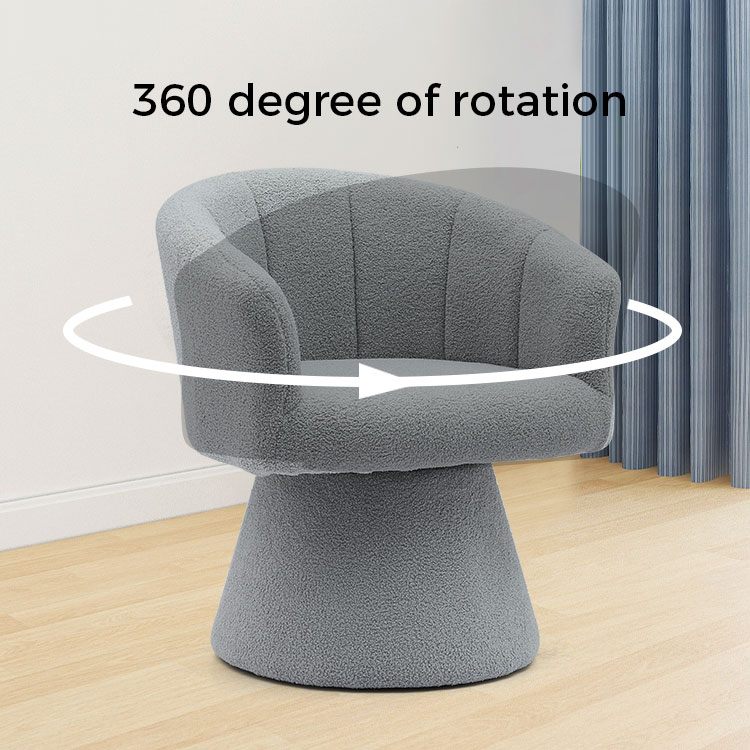 Szary styl rekreacyjny w pomieszczeniu Wygodna, zagęszczona poduszka do siedzenia Obrotowy hotelowy akcent Szezlong Fotel do salonu (GY-646)