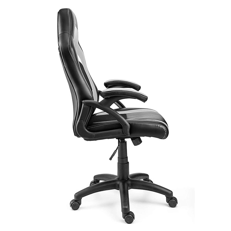 Fotel do salonu z nowoczesnej tkaniny z obrotowym regulowanym zagłówkiem i podnośnikiem Pu Metal Stalowy materiał do gier i komputerów (Y-2647)