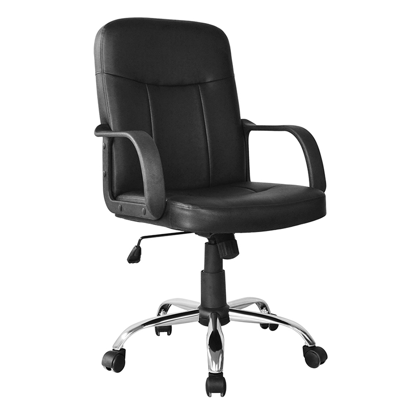 Krzesło biurowe z podłokietnikiem ze środkowym oparciem i chromowaną podstawą (Y-2744)