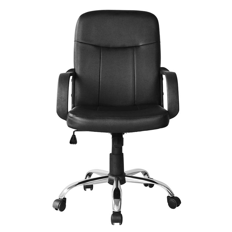 Krzesło biurowe z podłokietnikiem ze środkowym oparciem i chromowaną podstawą (Y-2744)