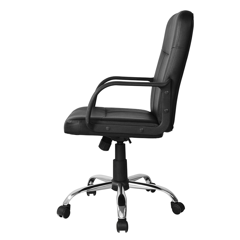 Krzesło biurowe z podłokietnikiem ze środkowym oparciem i chromowaną podstawą (Y-2744)