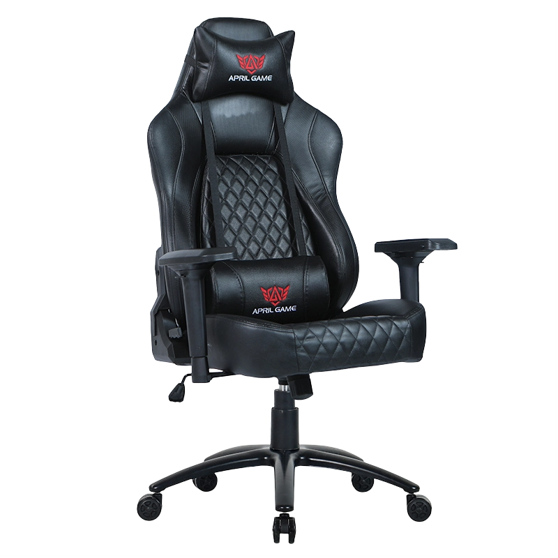 Podłokietnik 4D z wysokim oparciem, czarny lakierowany metalowy fotel gamingowy (Y-2520)