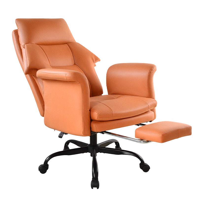 Krzesło biurowe Boss z wysokim oparciem i odchylanym na zewnątrz podłokietnikiem z podnóżkiem (M-6145)