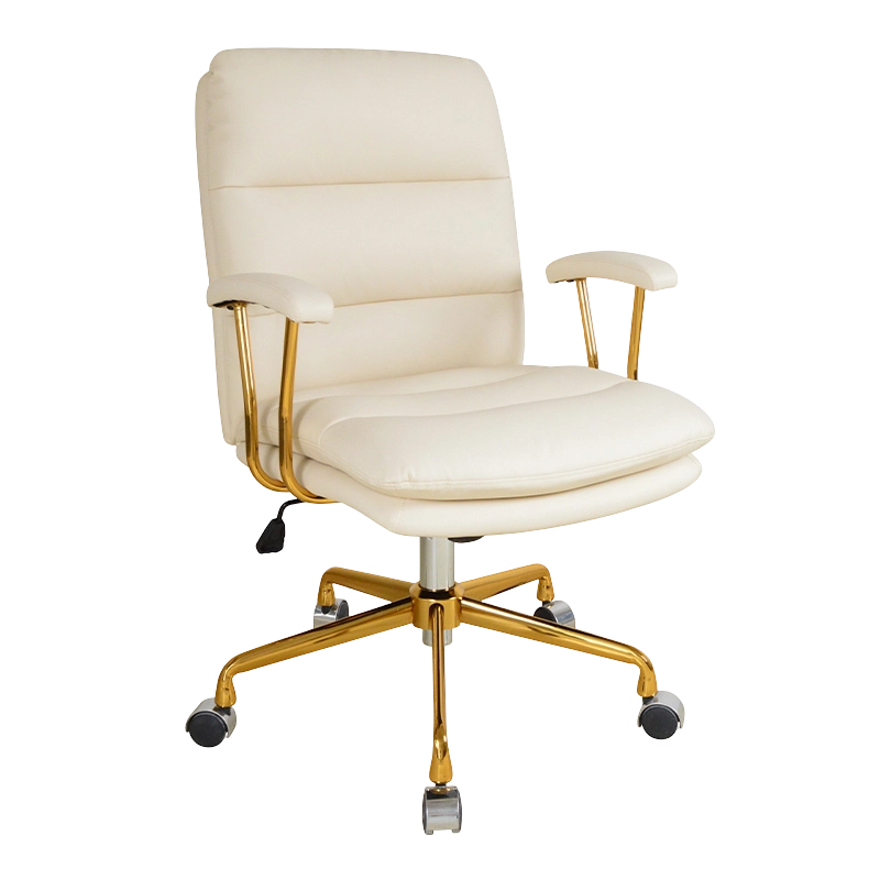 Krzesło biurowe z podwójną poduszką z metalowym podłokietnikiem (X-5147)