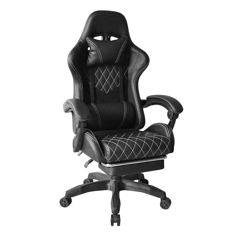 Gry azjatyckie Czarny wygodny rozkładany fotel do komputera Silla Gaming Chair (Y-2439)